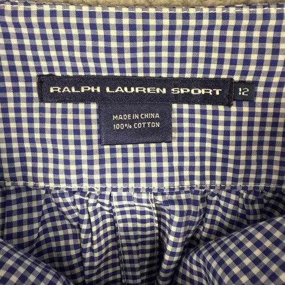 Ralph Lauren blue gingham skirt 12 cottagecore - Picture 5 of 8